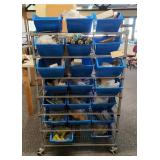 Stainless Steel Rolling Storage Rack, 55.5" x 36" x 14"