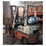 Nissan 30 LP Forklift, Model CPH01A15V, 4540 Hours Showing On Gauge, Powers On
