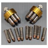 Browning .357 MAG Ammo, Approx 12 Rds, In 2 HKS Model 10 6-Rd Speedloaders, And 9 Loose Rds
