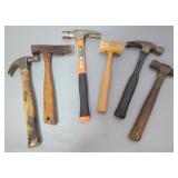 Hammers Of Various Sizes And Styles, Qty 6