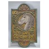 Wood Carved Taberna Caballoblanco Wall Art, 18.75" W x 32.5" H