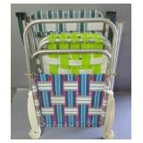 Folding Lawn Chairs, Qty 3