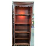 Broyhill Illuminated 5-Shelf Wood Display Cabinet, 76" High x 30" Wide x 18" Deep, Powers On