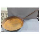 Oversized Metal Frying Pan, 20.25" Diameter, 24.5" Handle
