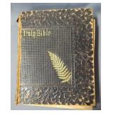 Pictorial Family Bible Published 1892 By A.J. Holman & Co, Detached Cover And Frontispiece