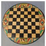 Wood Carved Chess Set In Wood Board/Case, Includes 32 Game Pieces