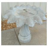 Outdoor Concrete Bird Bath, 2 Pieces, 27" H x 28.5" Dia
