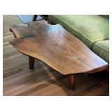 Live Edge Wood Coffee Table, 41” x 24” x 16”
