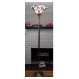 Vintage Tiffany Style Floor Lamp, 69" Tall, Powers On