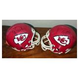 Kansas City Chiefs Signed Mini-Helmets Qty 2, Includes #81 Kevin Lockett