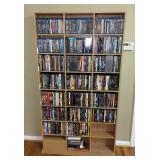 Wood DVD Rack With Adjustable Shelves, 40” x 72” x 9