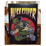 Vintage Alice Cooper Poster With Foam Backing, 26" x 18"