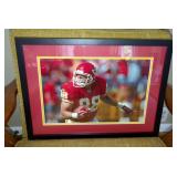 Framed And Matted Under Glass Autographed Print Signed By Tony Gonzalez
