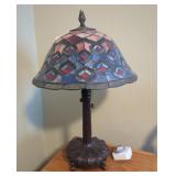 Vintage Tiffany Style Lamp, 26” tall, Powers On