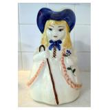Vintage Ceramic Bo Peep Pitcher, 8" Tall