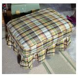 Upholstered Rolling Ottoman, 18" x 24" x 15"