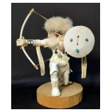 Navajo Buffalo Warrior Kachina Doll, By Artist T. Chapo, 11"
