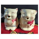 Ceramic Puss N Boots Cat Creamer Dishes, Qty 2, 5", Cat Tapestry, 20" x 40", Cat Cookie Jar, 8", Win