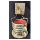 Vintage Metal Quilt Templates, Metal Stackable Ashtray Set, Hand Crafted Wood Wine/Brandy Keg With S