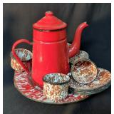 Pepsi Cola Hand Painted Metal Miniature Platter, 6.5", Pepsi Cola Wood Salt Shaker, Haviland Limoges