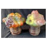 Sitzendorf Pair Of Venus & Cupid Porcelain Candle Stick Holders, 16" Each, Ceramic Cockatoo Lamp, 8"