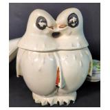 Vintage McCoy Love Birds Cookie Jar, 9", Ceramic Dove Figurine, 6" x 11", Lefton Ceramic Humming Bir