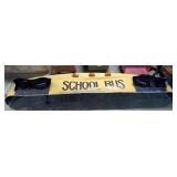 Vintage Metal School Bus Front Roof Fairing With Lights, 19" x 94"