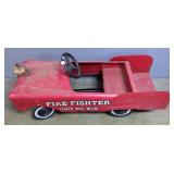 Vintage Metal Fire Fighter Unit No. 508 Peddle Car, 20" x 16" x 42"
