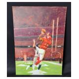 Chiefs Painting On Drywall, 13.25" x 18.25", Unfinished, Unknown Artist