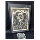 Framed "Till Death Do Us Part" Poster, 21" x 29", And 2015 Authentic Wood Block Signed Print From Ar