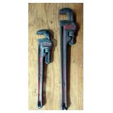 Williams 24" And Ridgid Tool Co. 18" Pipe Wrenches