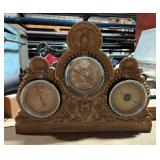 York Manufacturing Company Vintage Steel Wall Mounted Industrial Ammonia Triple Gauge Display, 28" x