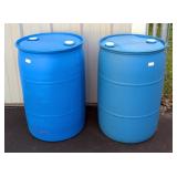 Polyvinyl 55 Gallon Barrels, Qty 2
