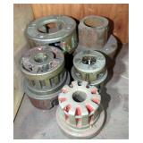 Ridgid Pipe Threading Dies, Various Sizes, Total Qty 5