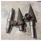 Pipe Threader Handle With Die Holder, And Die Heads, Qty 3, Various Sizes