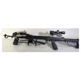 Centerpoint Sniper XT390 Crossbow With Quiver, 4x32 Scope, And Adjustable Stock, Blackout FXD Fixed 