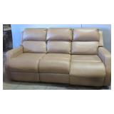 Manning High Point Furniture Faux Leather Dual Reclining Power Sofa, 38" x 40" x 82", Powers On