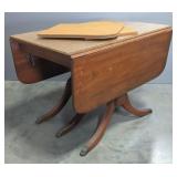 Abernathy Furniture Co Drop Leaf Dining Table With Brass Claw Feet, 29.5" x 41" x 56", Includes Prot