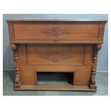 Antique Organ Cabinet Converted To Desk, 34" x 21" x 41"