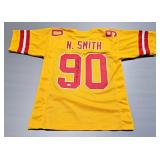 Neil Smith #90 Kansas City Chiefs Autographed Football Jersey, JSA Certified, Size XL