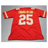 Clyde Edwards-Helaire #25 Kansas City Chiefs Autographed Football Jersey, JSA Certified, Size XL
