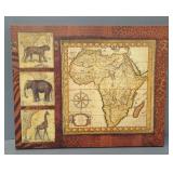 Sign Of The Times Printed Canvas Africa Map On Box Frame, 15.11" x 19.8"
