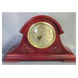 Battery Powered Mantle Clock in Cherry Finish, 18" x 5" x 12"