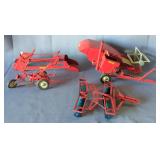 Collectible Metal Toy True-Scale Farm Equipment, Qty 4