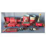 Texaco Trucks, Includes Die Cast, Tin And Plastic, Scale Gravity Pump, Texaco Ceramic Mug, Oil Can, 