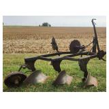 John Deere Plow, Three 16" Plows, Old JD Mark, Approx 6