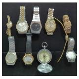 Watch Collection, Brands Include Bulova, Elgin, Seiko, Sharp, Montive, And More, And Compass