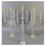 Battery Powered Plastic Candelabra, Qty 3, 21" H