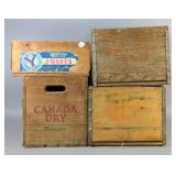 Antique Wood Crates Including Canada Dry, Big-Y Fruits, Meyer Dairy And More