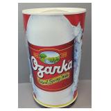 Ozarka Bottled Water Branded Round Barrel Beverage Cooler On Wheels, 36" High x 20.5" Diameter